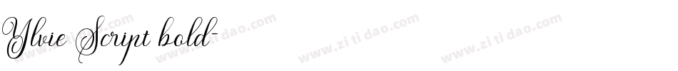 Ylvie Script bold字体转换